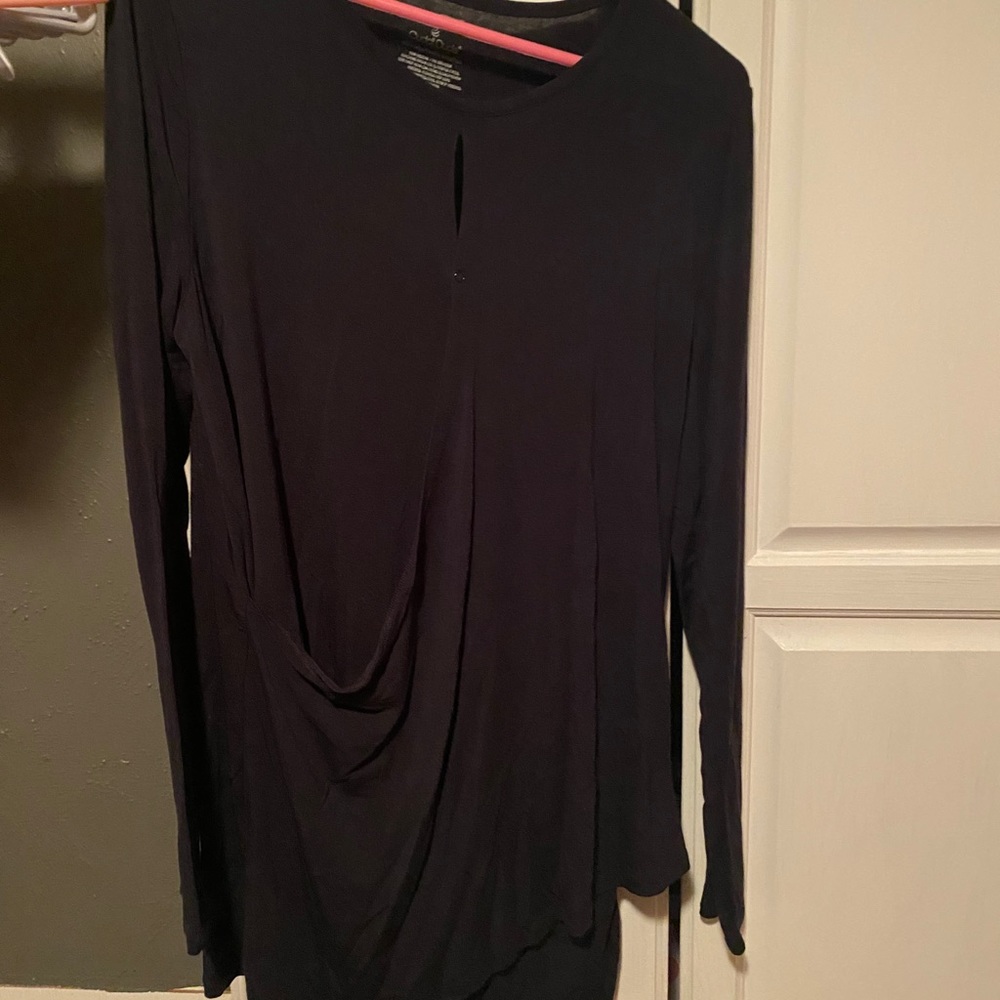 Dressy maternity silk blouse